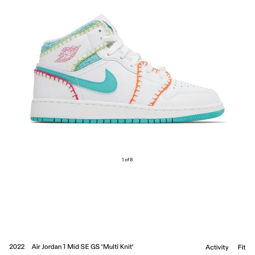 Air Jordan 1 Mid SE GS 'Multi Knit' Sneakers